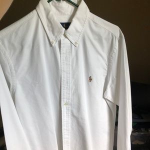 Ralph Lauren White Linen Button Down